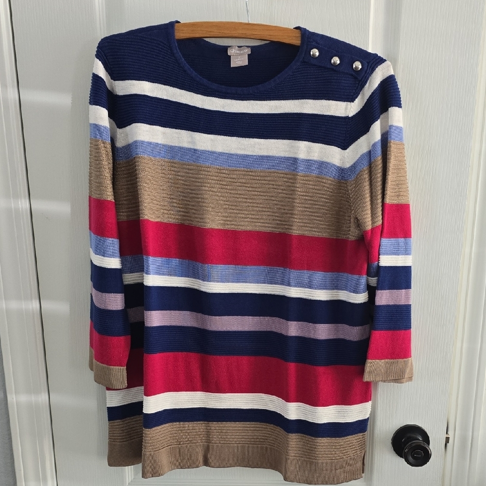 Chico's Deep Blue Knit Top